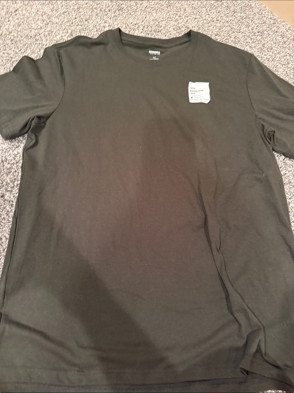 Classic Men's Dark Green Crew Neck T-Shirt